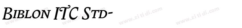 Biblon ITC Std字体转换